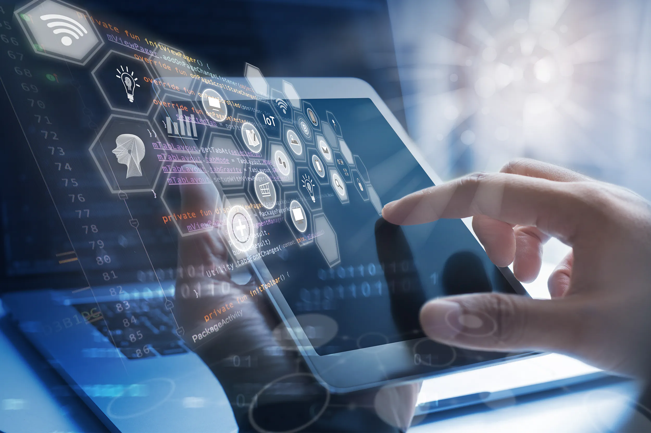 IPad with Interest Icons